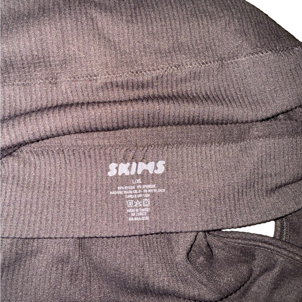 Skims stretch ribbed high neck seamless bra top